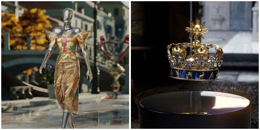 Рис. 4. Виртуальное платье и цифровая корона «The Doge Crown» за 1.3 млн долл. от модного дома Dolce&Gabbana. Источник: https://www.trendhunter.com/trends/dolce-gabbana-nft