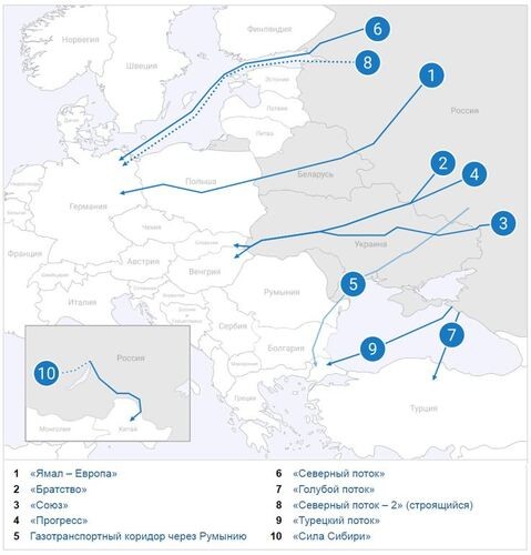 Рис. 2. Источник: данные «Газпром экспорт»
