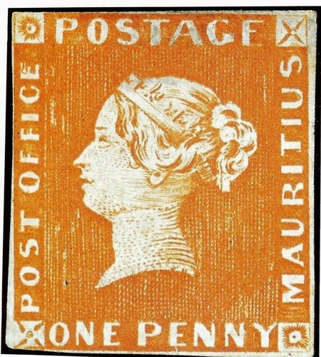 Рис. 3. Марка Mauritius penny Post Office. Источник: en.wikipedia.org
