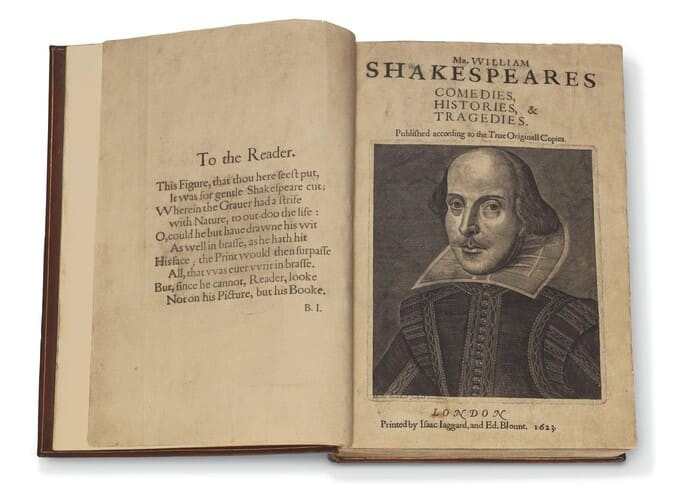 Рис. 10. Уильям Шекспир «Комедии, истории и трагедии», 1623 г. Источник фото: christies.com